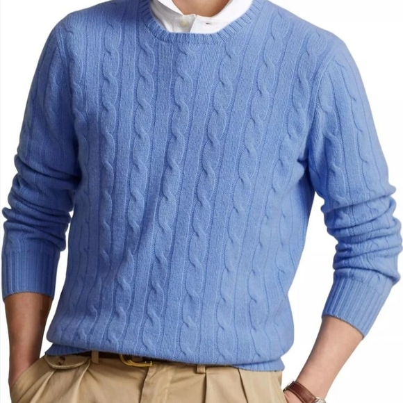 Polo Ralph Lauren Other - Polo by Ralph Lauren Blue Crewneck Cable Knit Sweater
